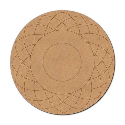 Mandala Diya Tealight Holder Pre Marked MDF Design 35