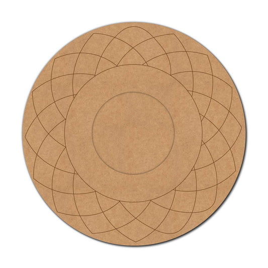 Mandala Diya Tealight Holder Pre Marked MDF Design 35