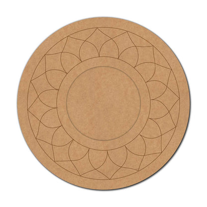 Mandala Diya Tealight Holder Pre Marked MDF Design 36