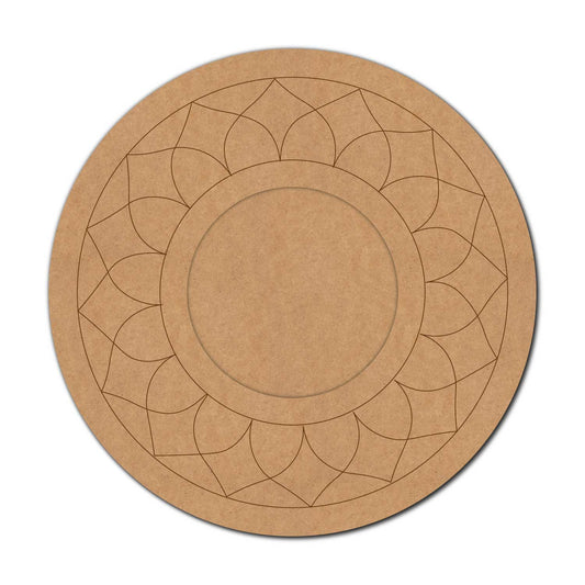 Mandala Diya Tealight Holder Pre Marked MDF Design 36