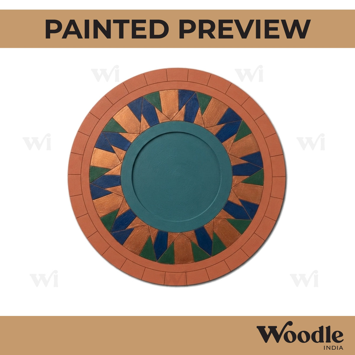 Mandala Diya Tealight Holder Pre Marked MDF Design 37