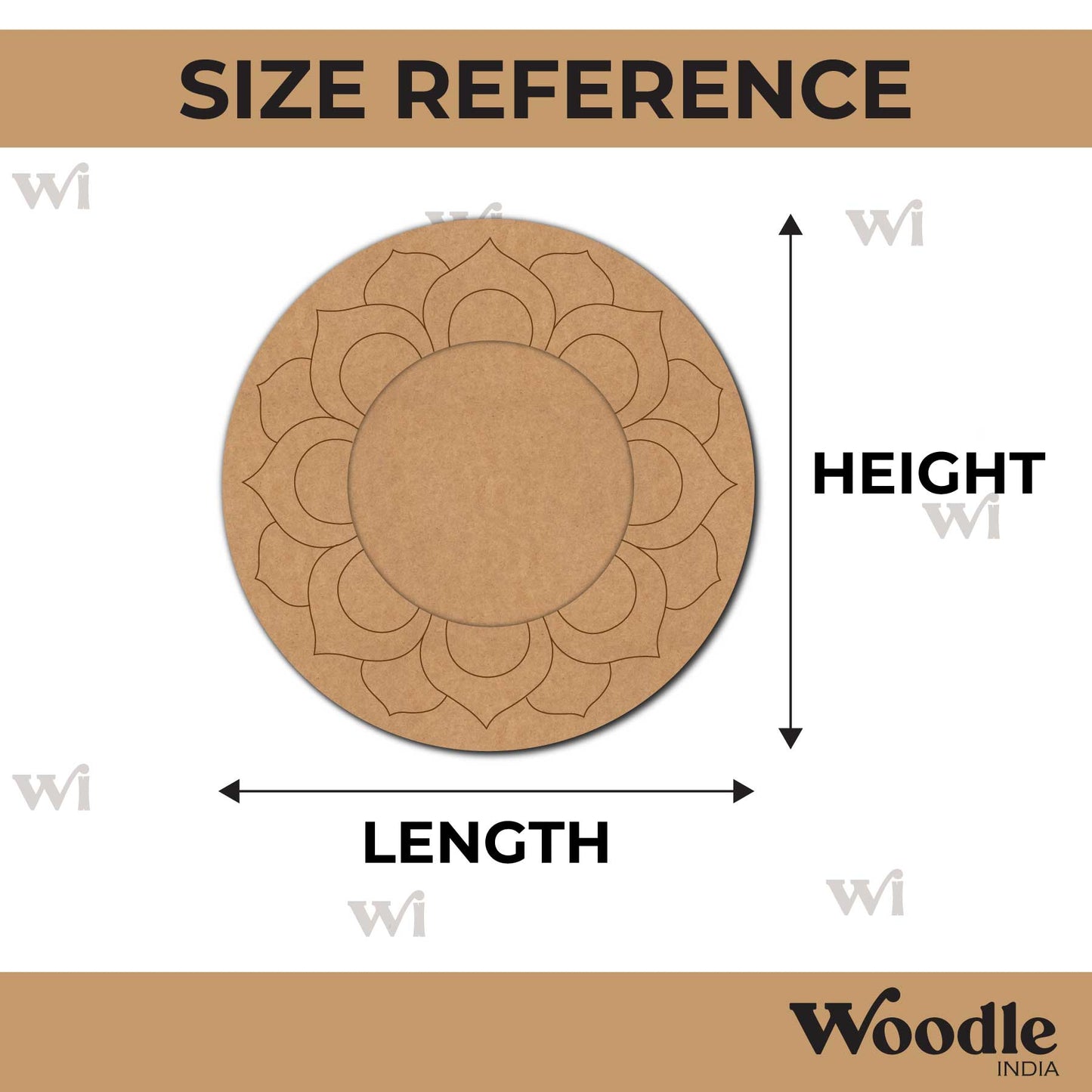Mandala Diya Tealight Holder Pre Marked MDF Design 38