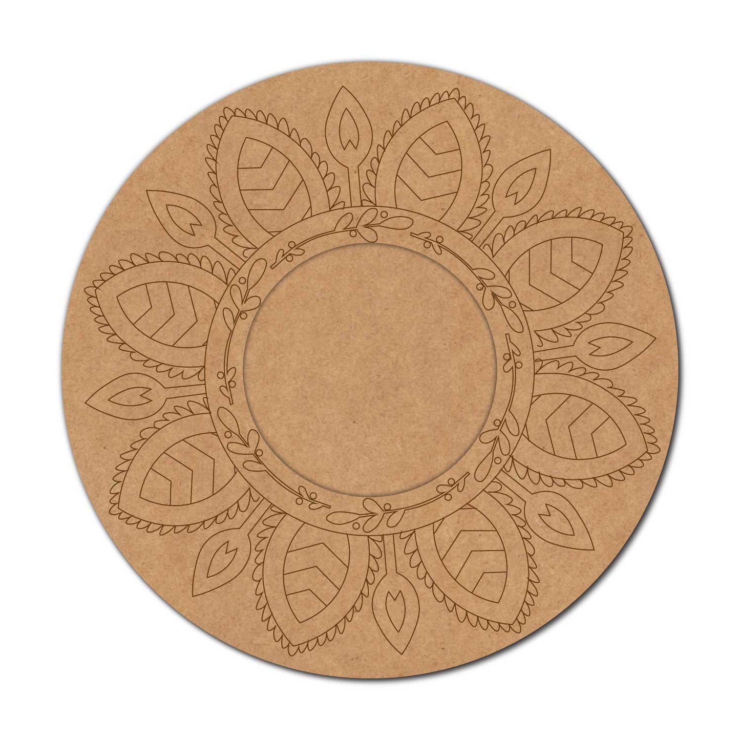 Mandala Diya Tealight Holder Pre Marked MDF Design 39