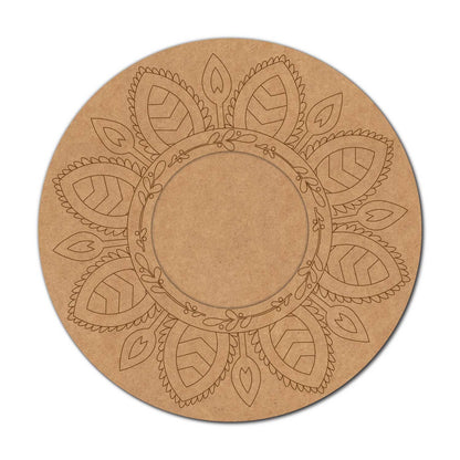 Mandala Diya Tealight Holder Pre Marked MDF Design 39
