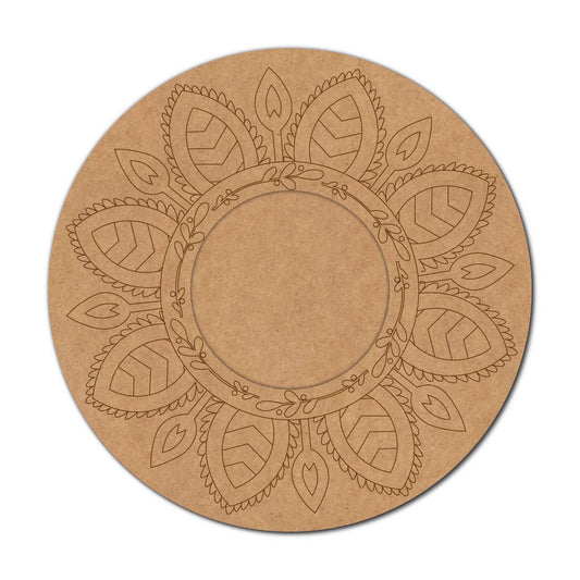 Mandala Diya Tealight Holder Pre Marked MDF Design 39
