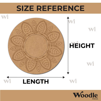 Mandala Diya Tealight Holder Pre Marked MDF Design 39