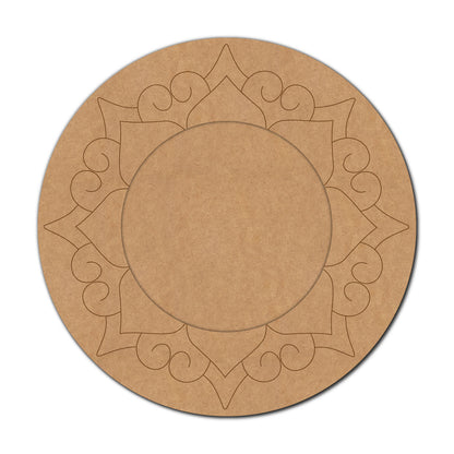 Mandala Diya Tealight Holder Pre Marked MDF Design 40
