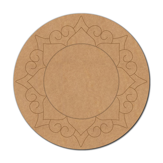 Mandala Diya Tealight Holder Pre Marked MDF Design 40