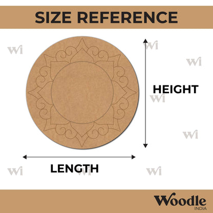 Mandala Diya Tealight Holder Pre Marked MDF Design 40