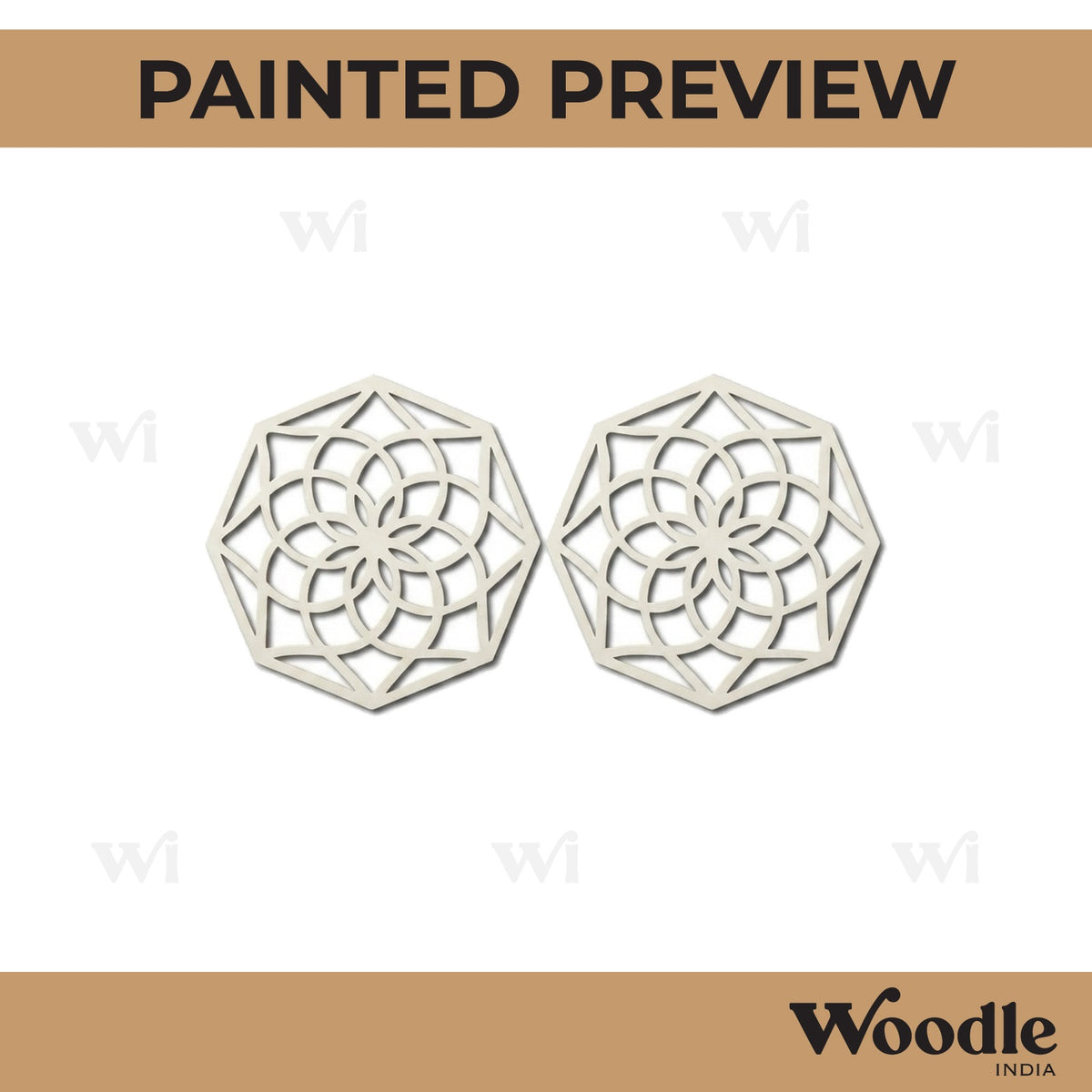 Mandala Earrings MDF Design 1