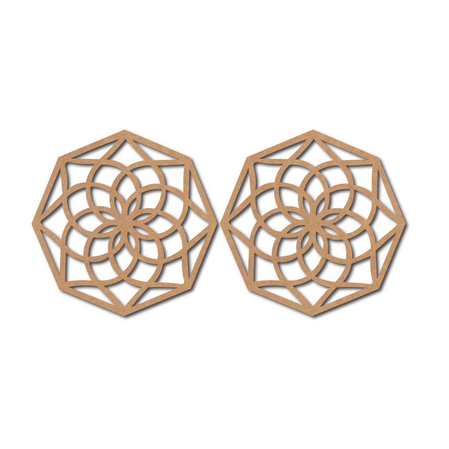 Mandala Earrings MDF Design 1