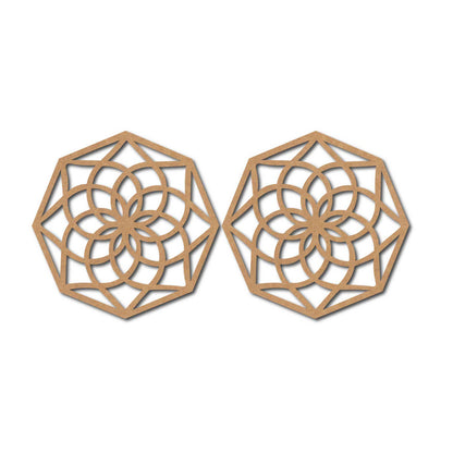 Mandala Earrings MDF Design 1