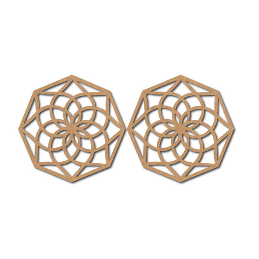 Mandala Earrings MDF Design 1