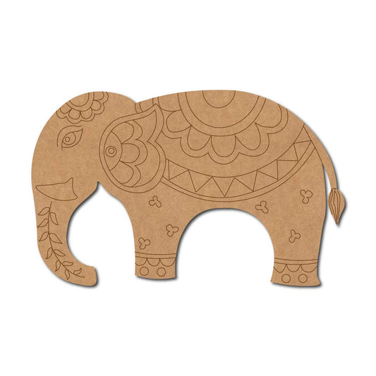 Mandala Elephant Pre Marked MDF Design 1
