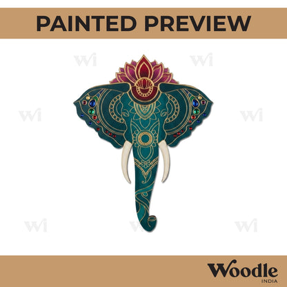 Mandala Elephant Pre Marked MDF Design 2