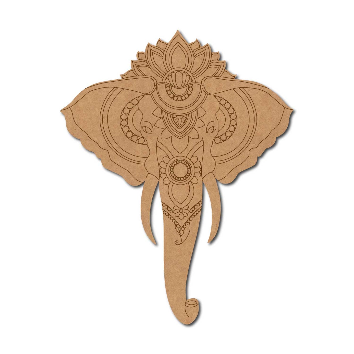 Mandala Elephant Pre Marked MDF Design 2