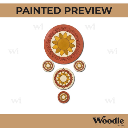 Mandala Hanging Set Pre Marked MDF Design 1