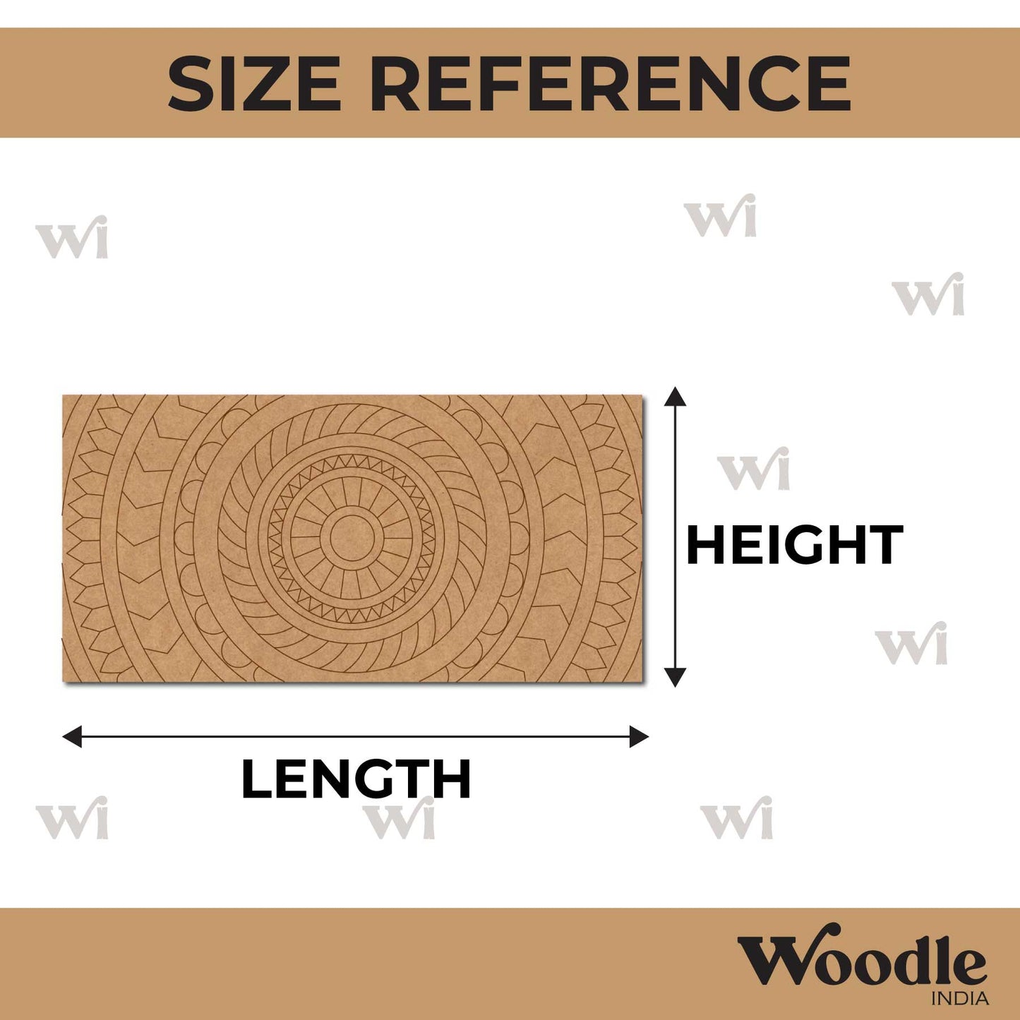 Mandala Lippan Art Pre Marked Rectangle MDF Design 1