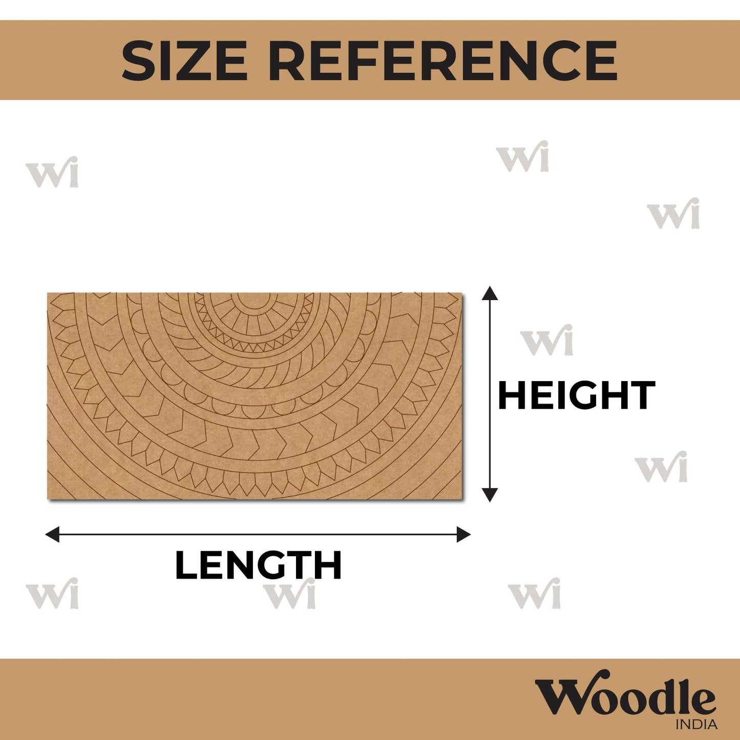 Mandala Lippan Art Pre Marked Rectangle MDF Design 2