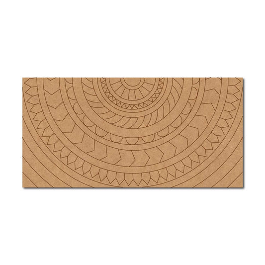 Mandala Lippan Art Pre Marked Rectangle MDF Design 2