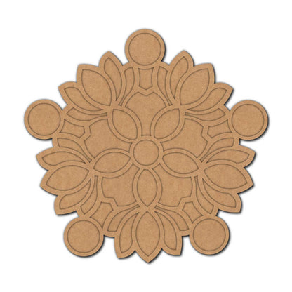 Mandala Lotus Rangoli Multiple Diya Tealight Holder MDF Design 1