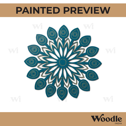Mandala Mor Pankh Pre Marked Base MDF Design 1