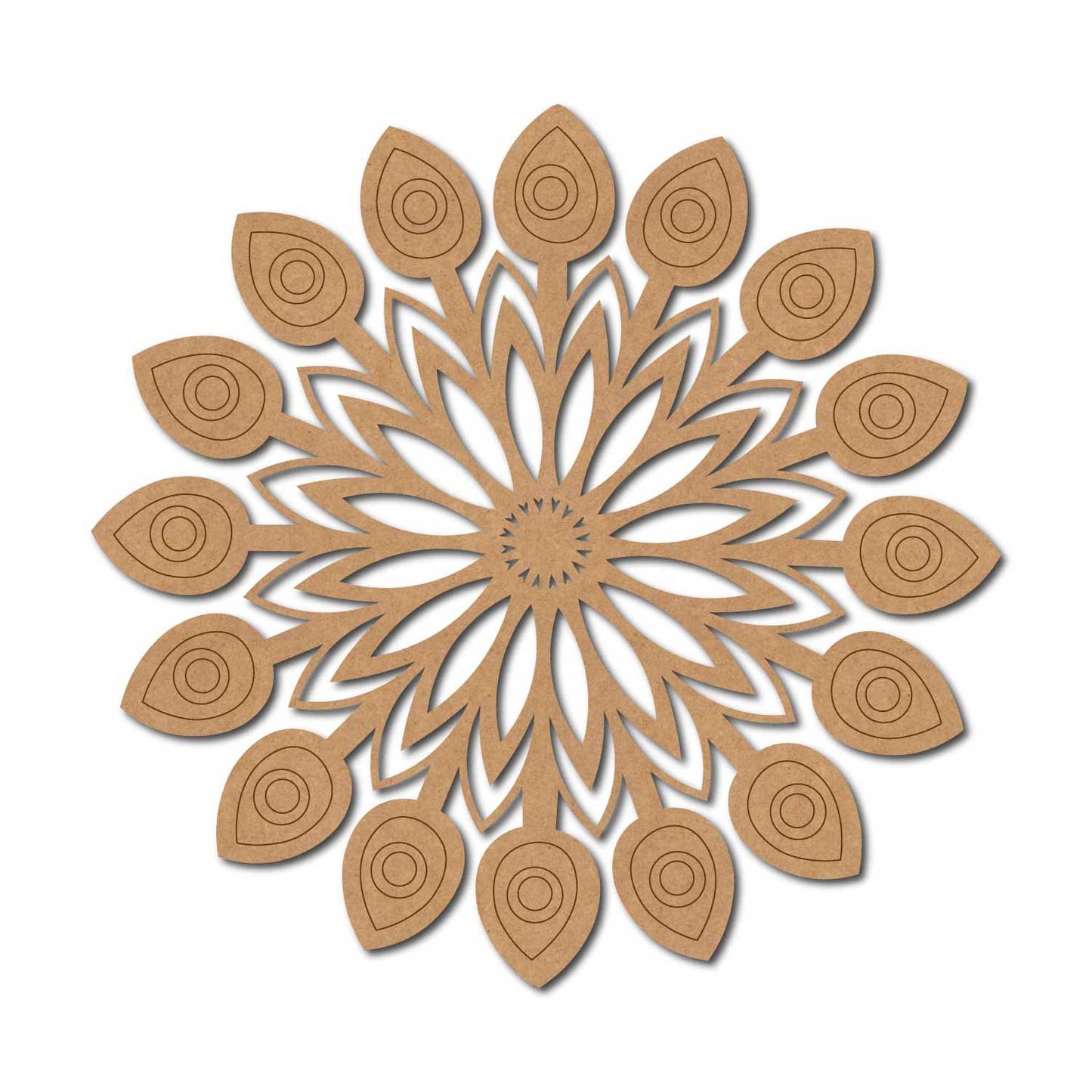 Mandala Mor Pankh Pre Marked Base MDF Design 1
