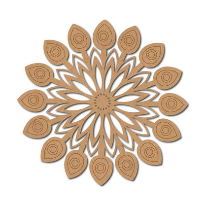 Mandala Mor Pankh Pre Marked Base MDF Design 1