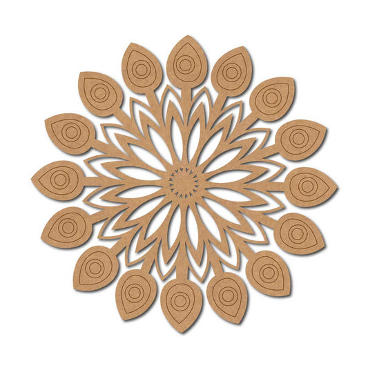 Mandala Mor Pankh Pre Marked Base MDF Design 1