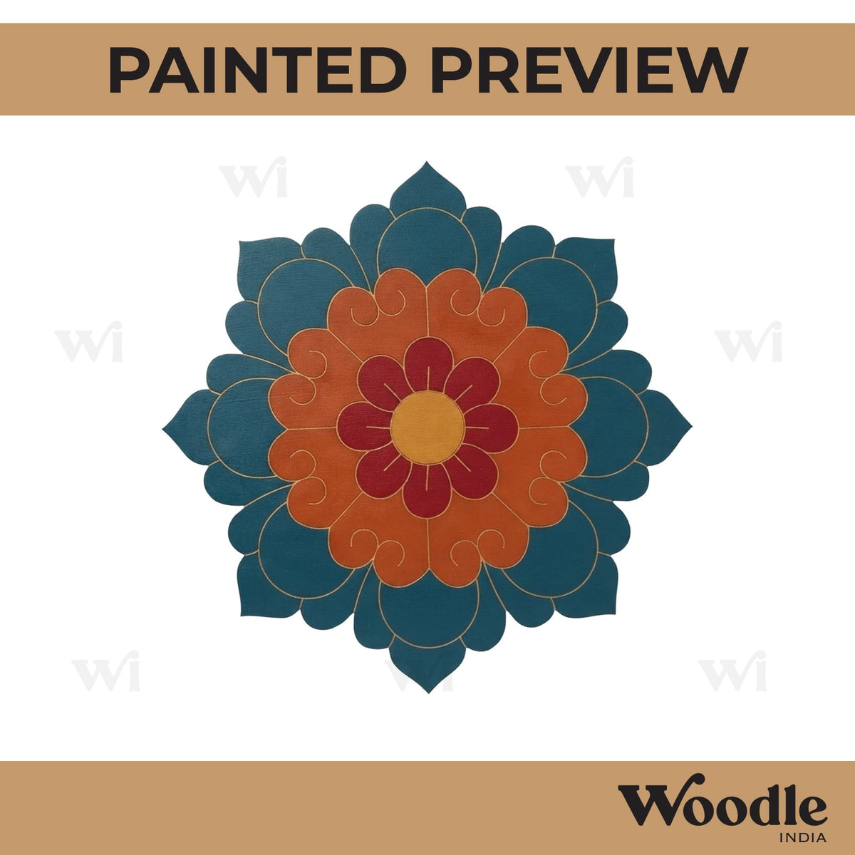 Mandala Pre Marked Base MDF Design 1