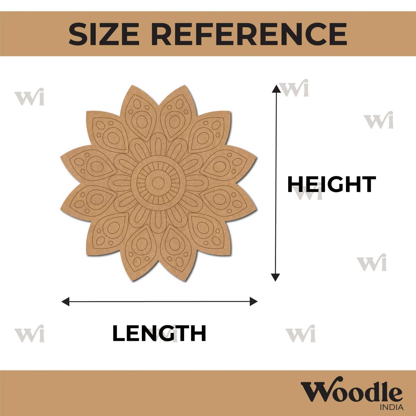 Mandala Pre Marked Base MDF Design 16