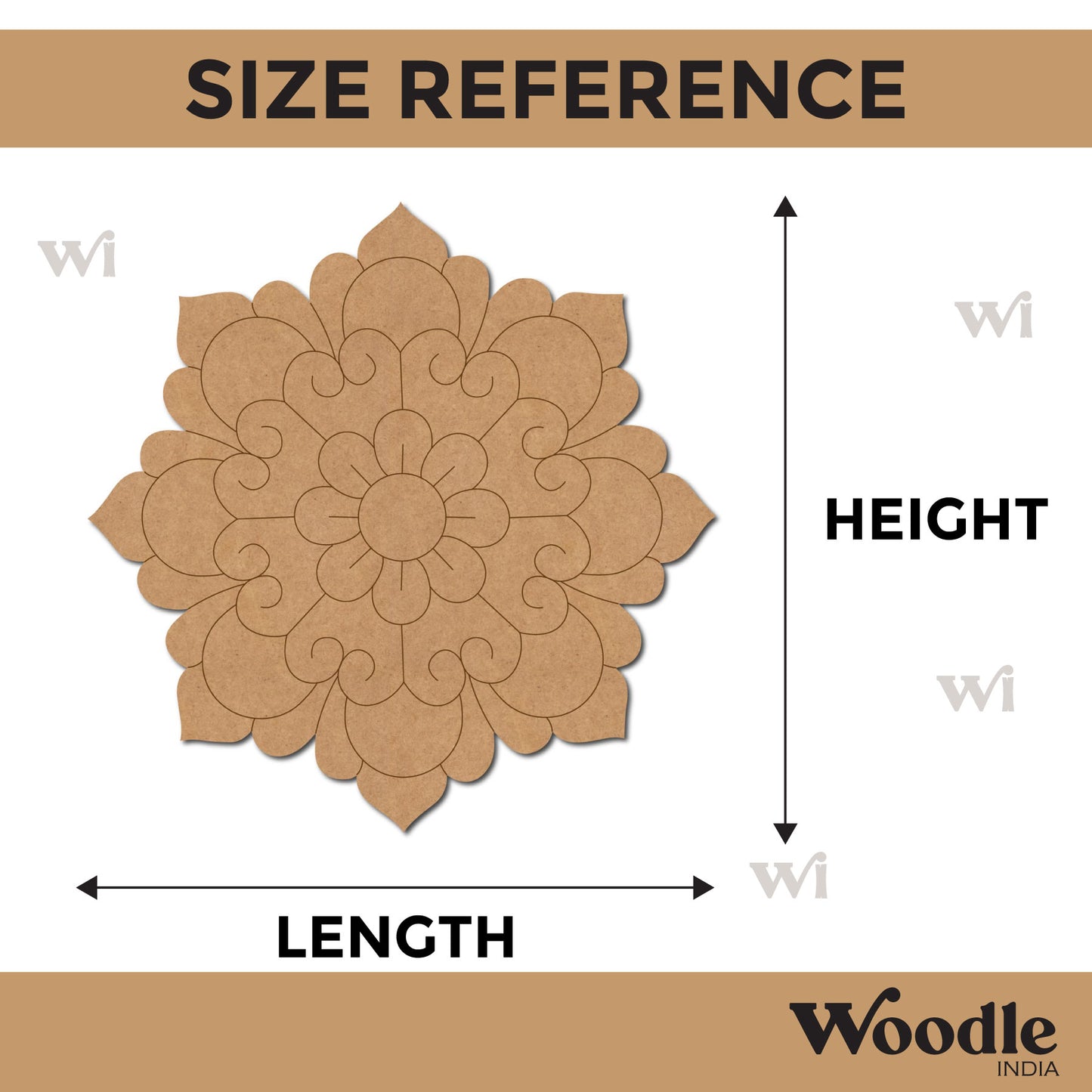 Mandala Pre Marked Base MDF Design 1