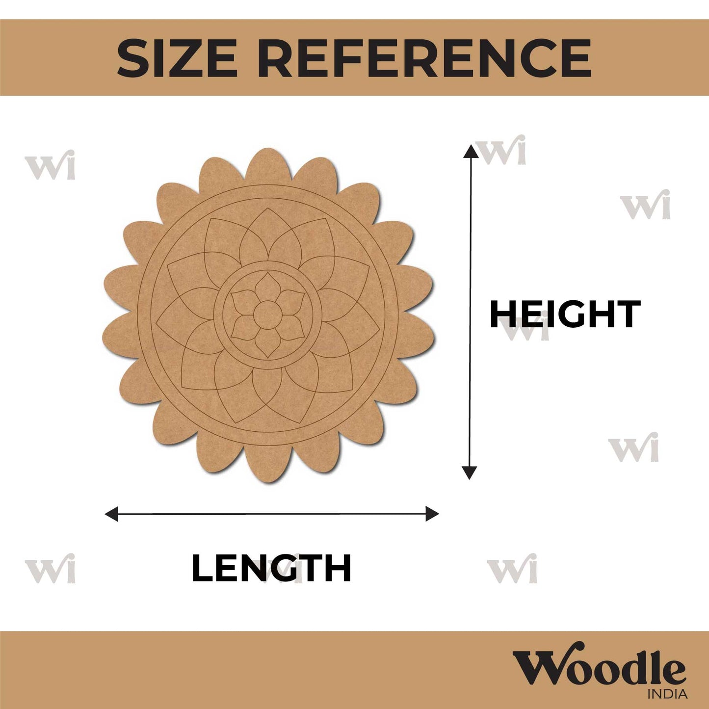 Mandala Pre Marked Base MDF Design 20