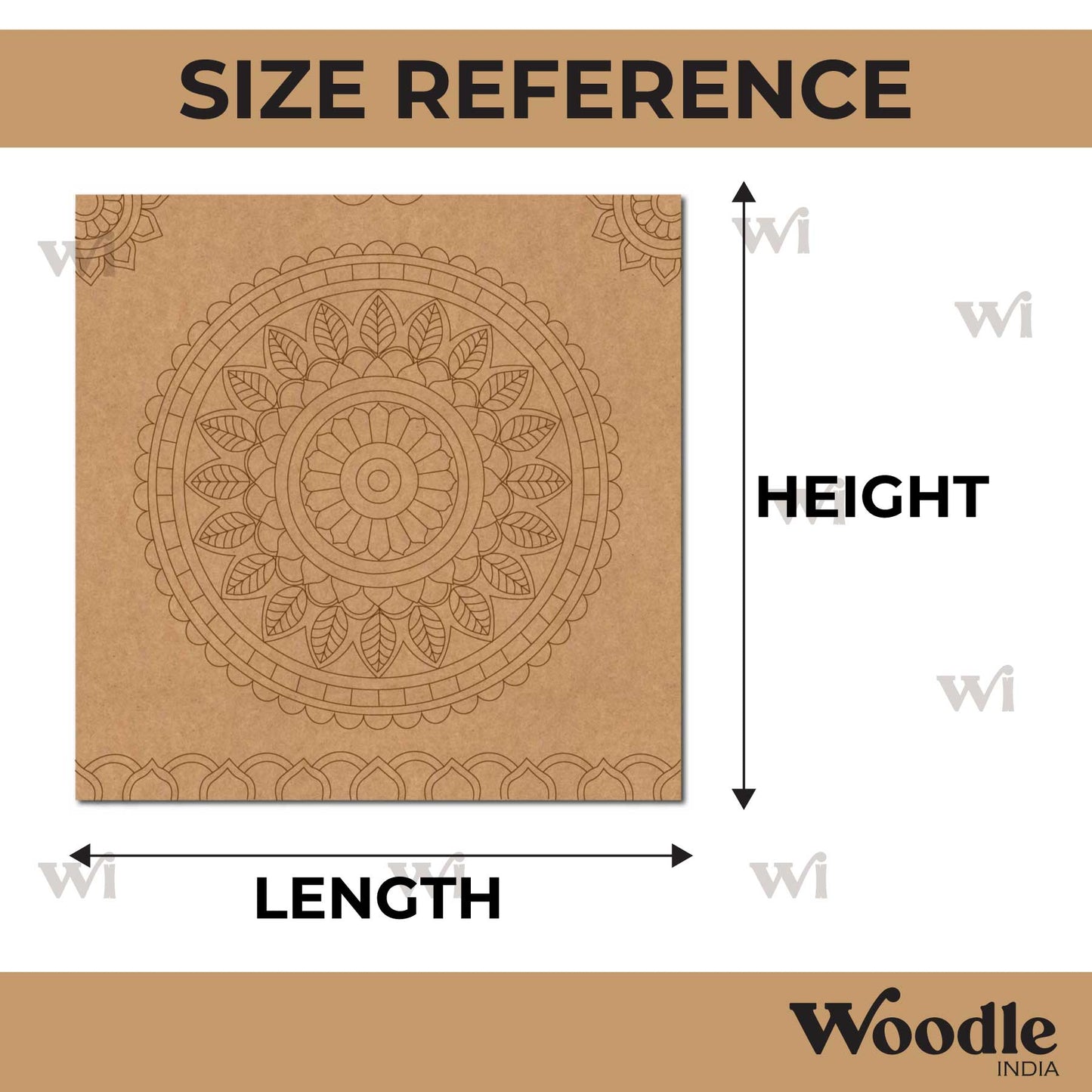 Mandala Pre Marked Base MDF Design 25