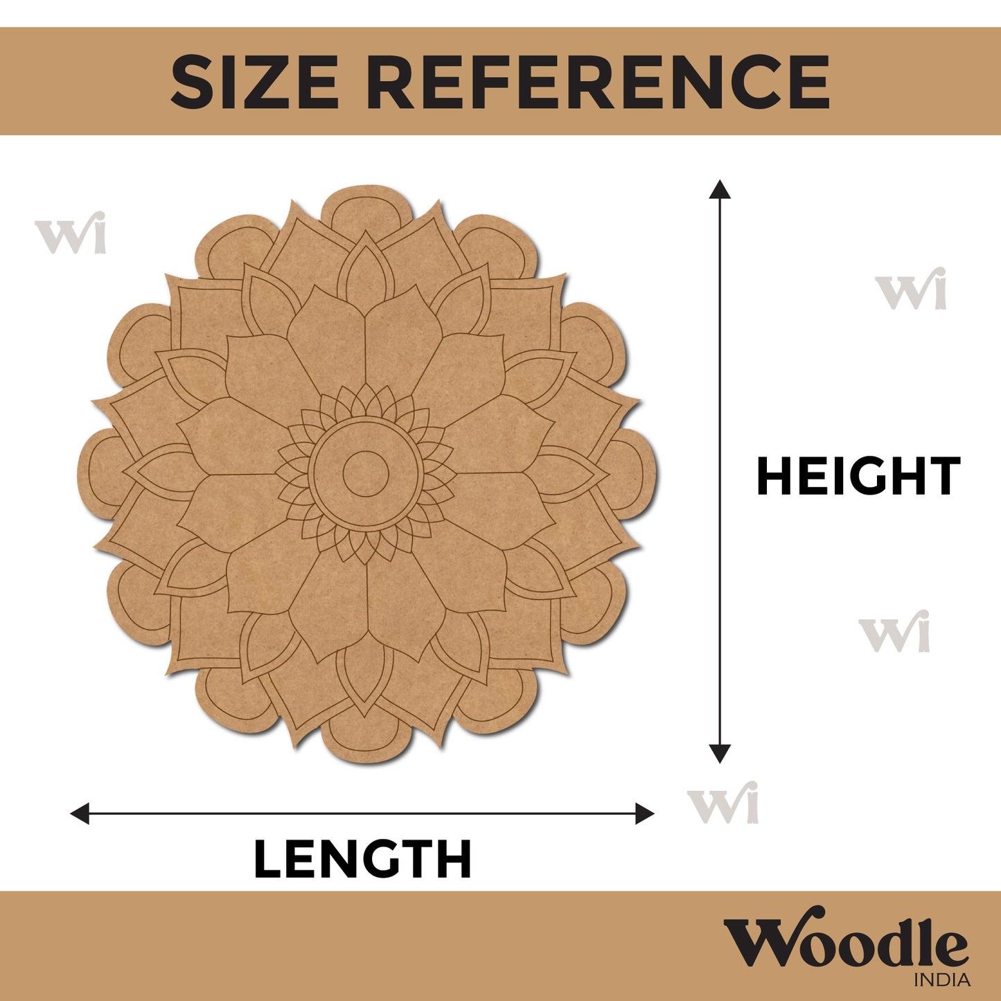 Mandala Pre Marked Base MDF Design 2