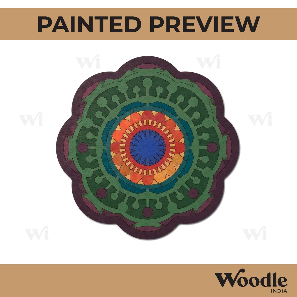 Mandala Pre Marked Base MDF Design 6