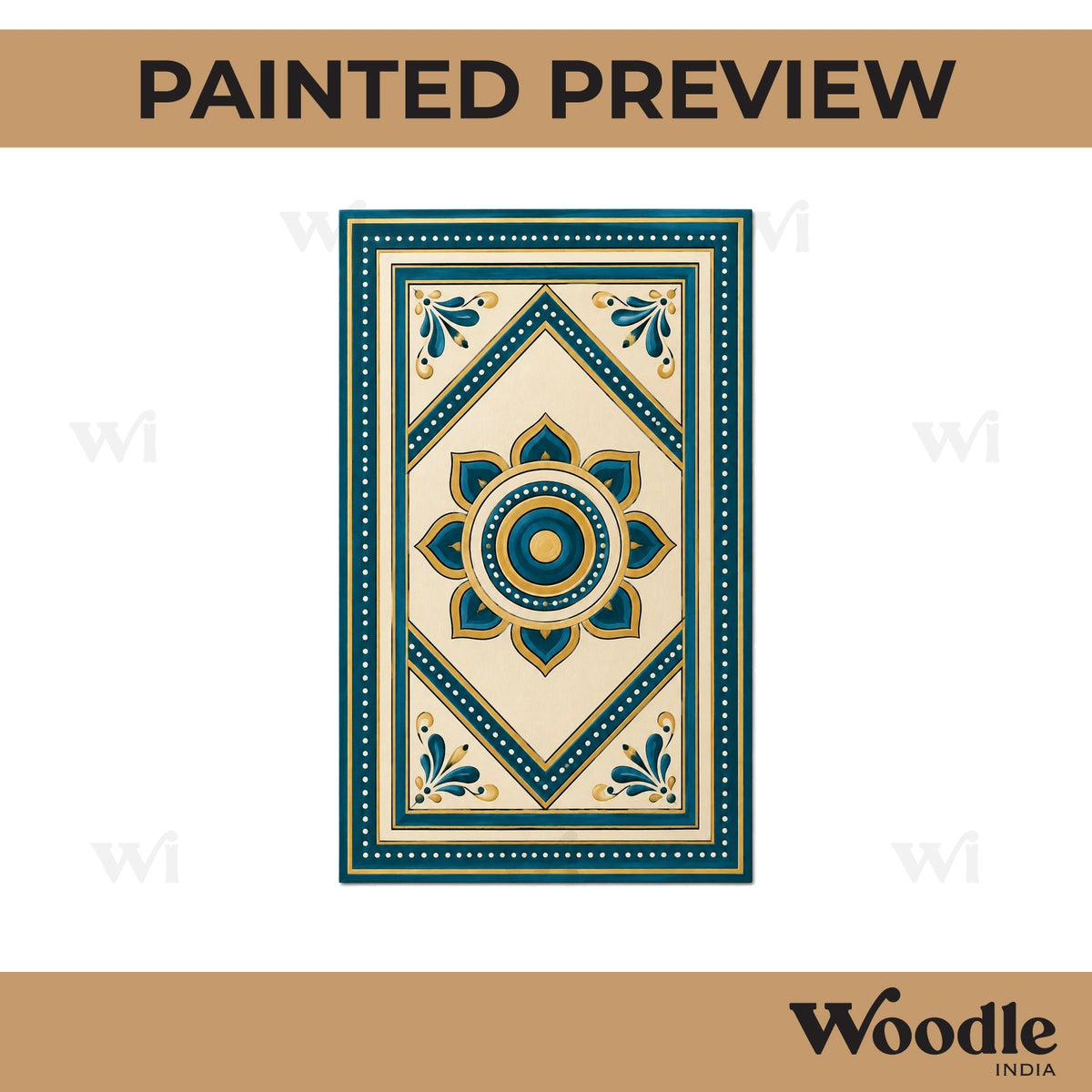 Mandala Pre Marked Rectangle MDF Design 1