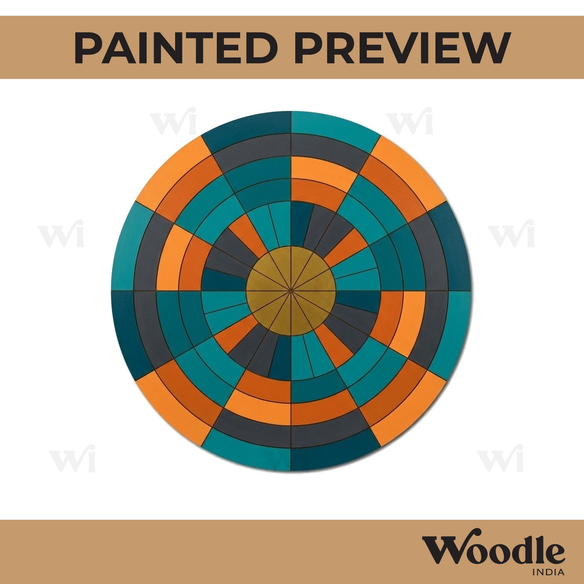 Mandala Pre Marked Round MDF Design 1