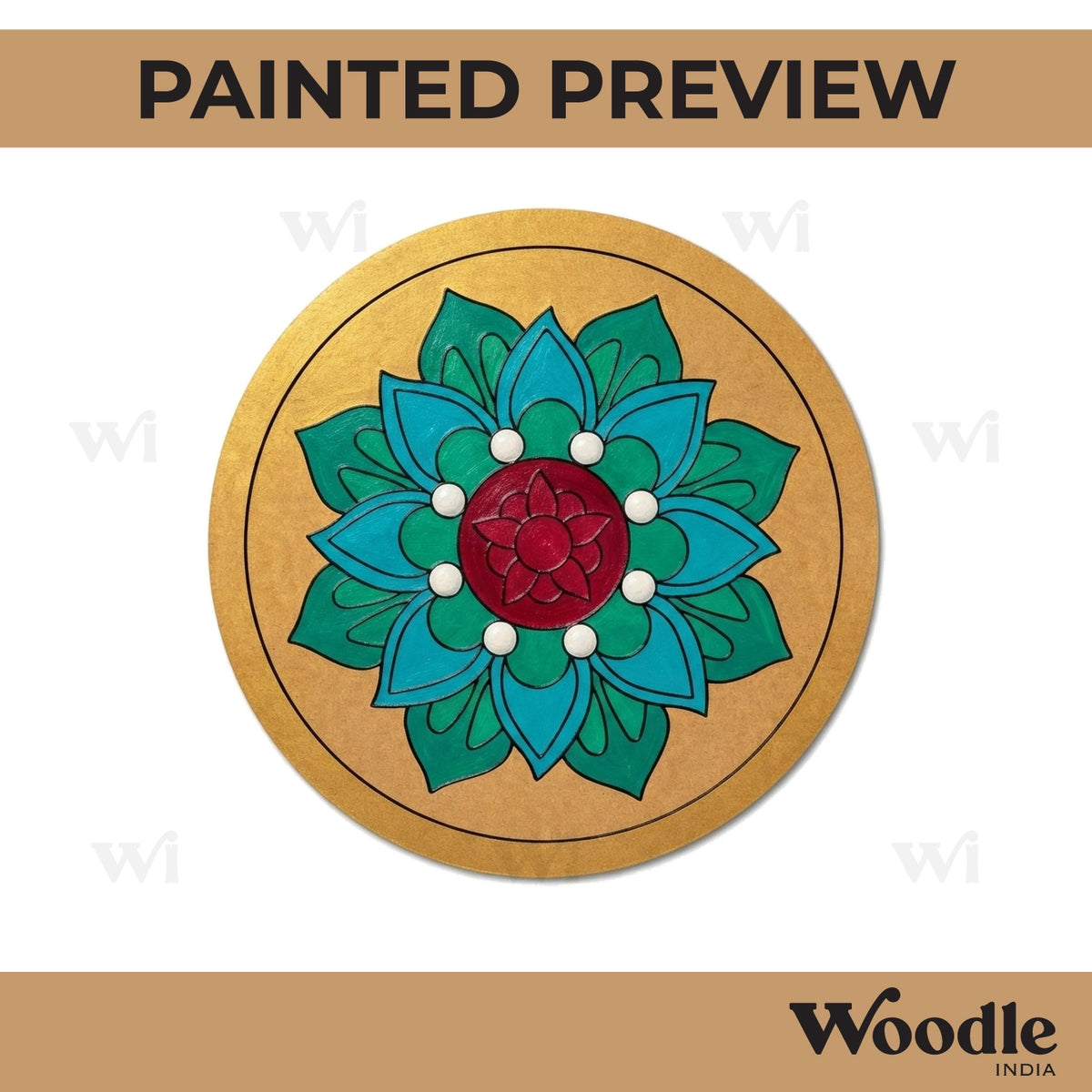 Mandala Pre Marked Round MDF Design 10