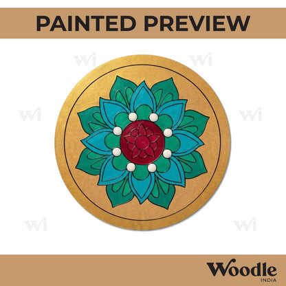 Mandala Pre Marked Round MDF Design 10