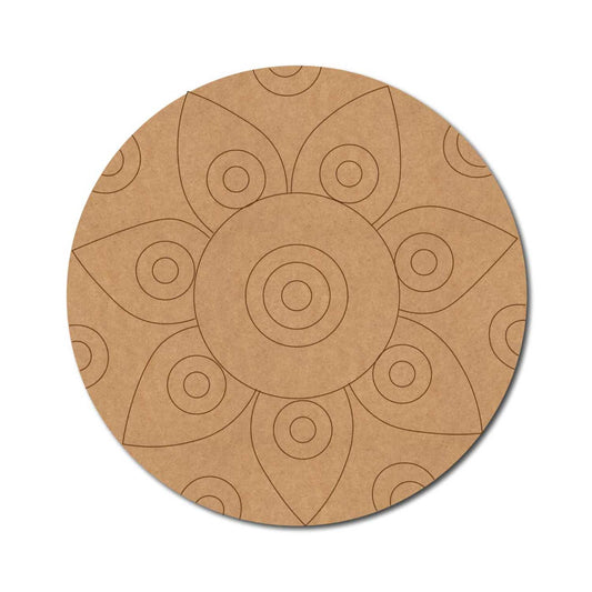 Mandala Pre Marked Round MDF Design 100