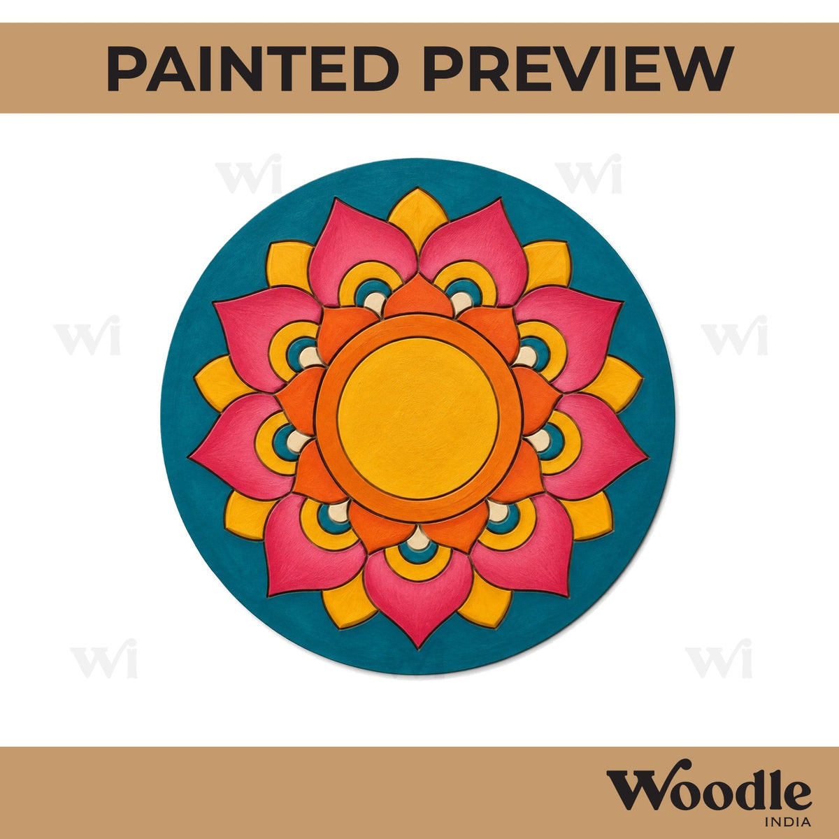 Mandala Pre Marked Round MDF Design 11