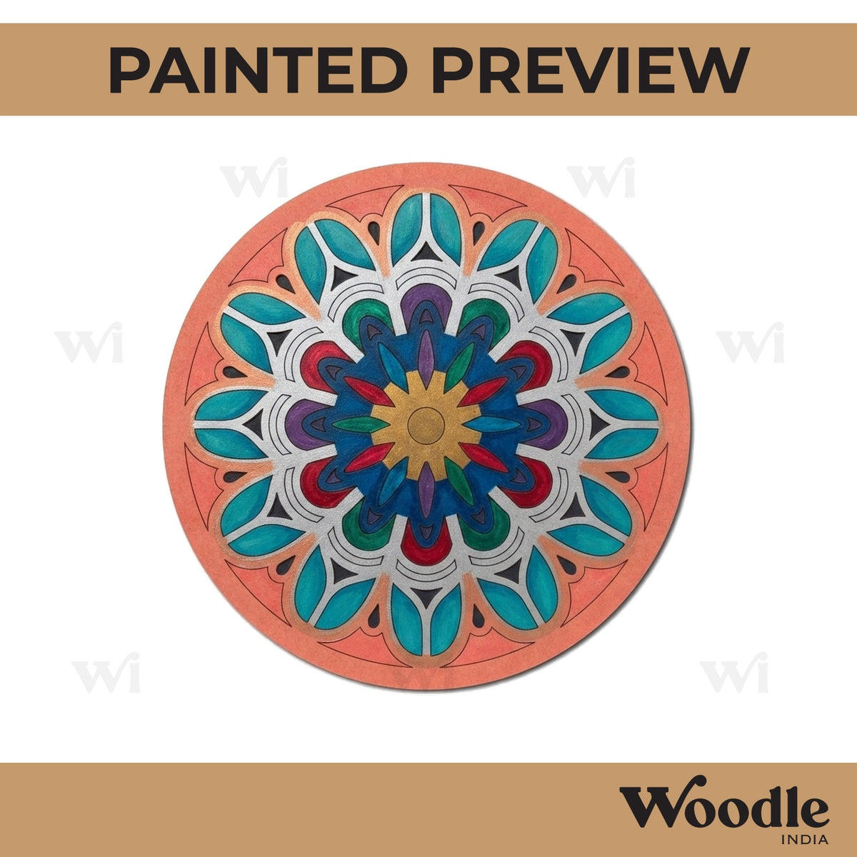 Mandala Pre Marked Round MDF Design 12