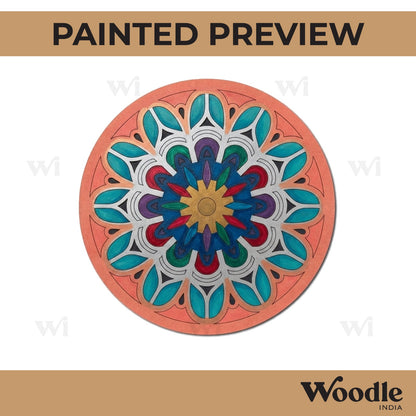Mandala Pre Marked Round MDF Design 12
