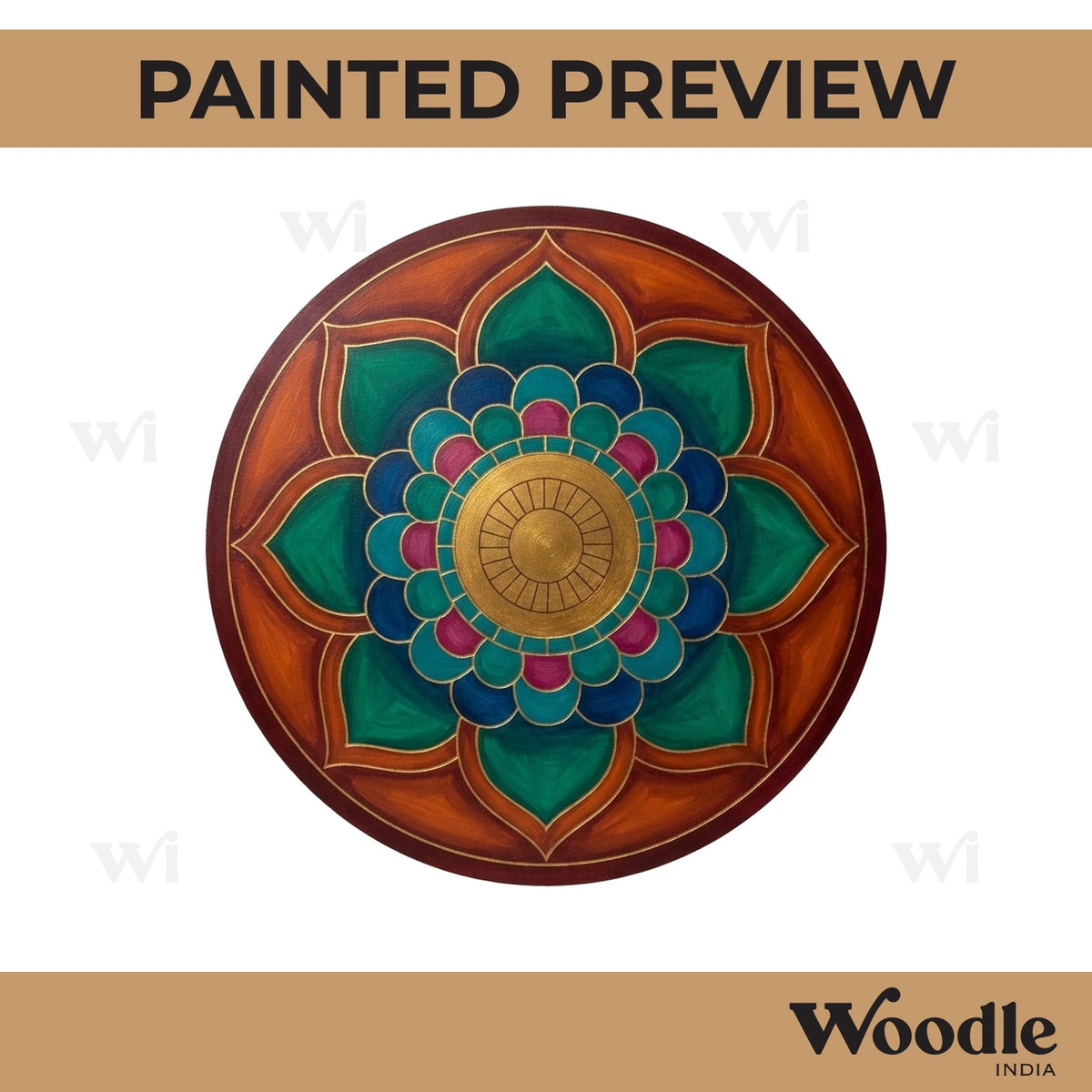 Mandala Pre Marked Round MDF Design 13