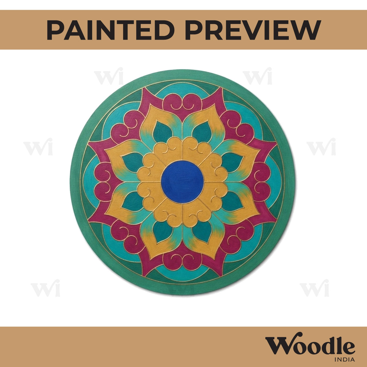 Mandala Pre Marked Round MDF Design 15