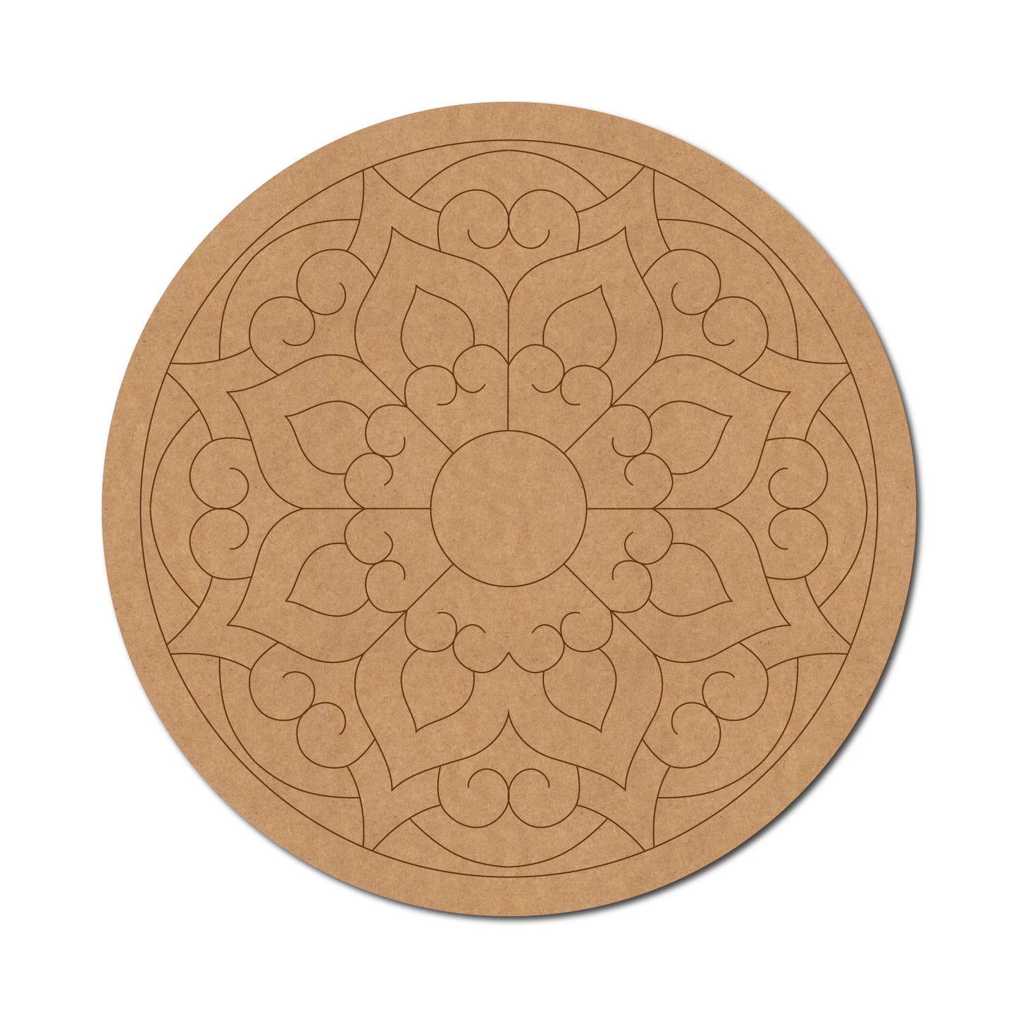 Mandala Pre Marked Round MDF Design 15