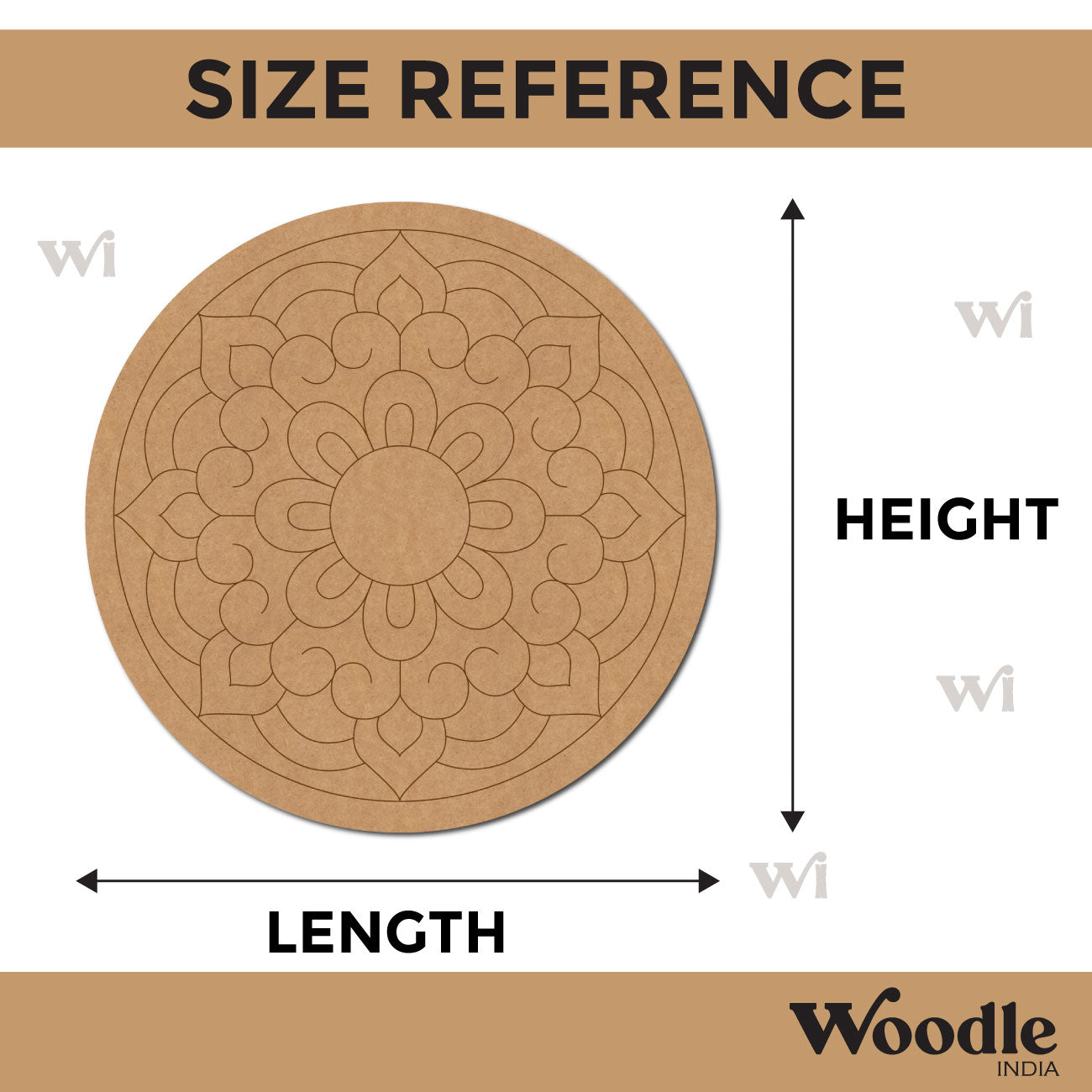 Mandala Pre Marked Round MDF Design 15