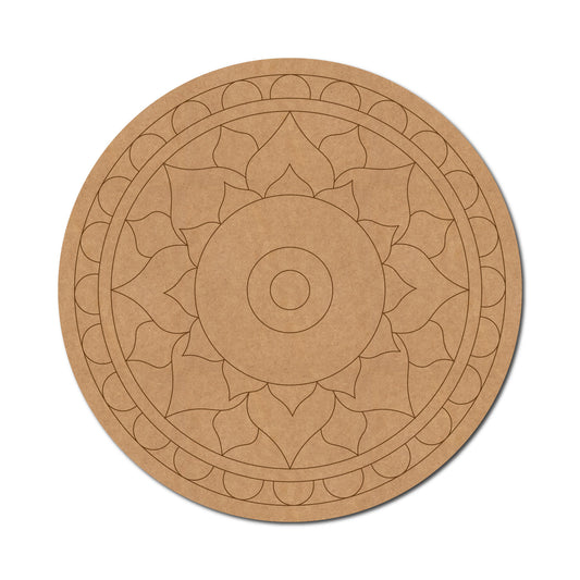 Mandala Pre Marked Round MDF Design 18