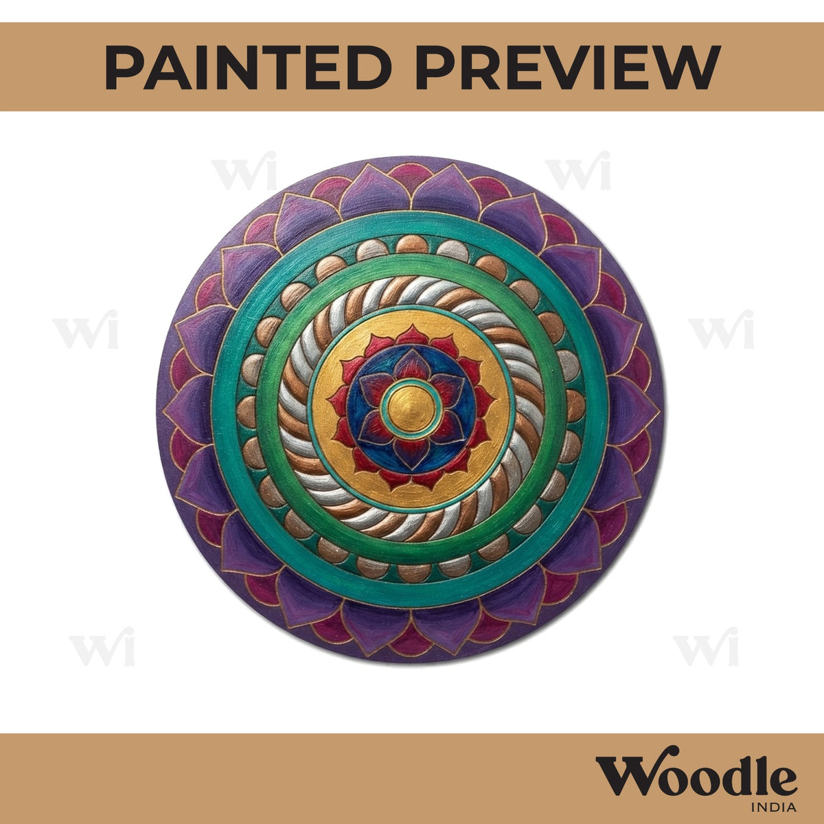 Mandala Pre Marked Round MDF Design 19